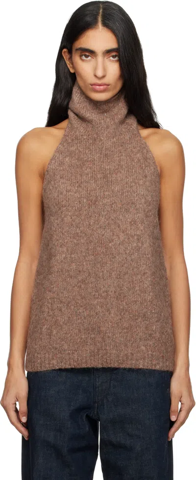 Lauren Manoogian Beige Loft Halter Top In Brown