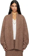 Lauren Manoogian Beige Loft Shawl Cardigan In Brown