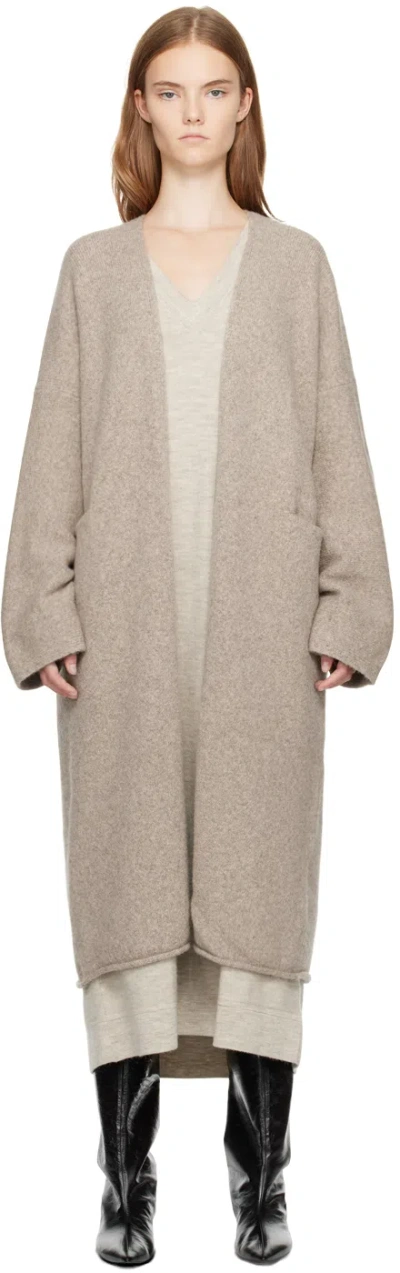 Lauren Manoogian Beige Long Open Cardigan In D03 Dust
