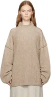 Lauren Manoogian Beige Ottoman Turtleneck In Mc01 Moth/carrara