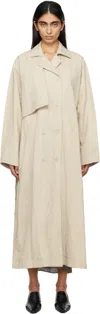 Lauren Manoogian Beige Overlay Trench Coat In P12 Plaster