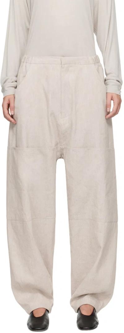 Lauren Manoogian Beige Painter Trousers In P12 Plaster