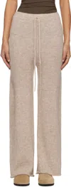 Lauren Manoogian Beige Roll Lounge Pants In Brown