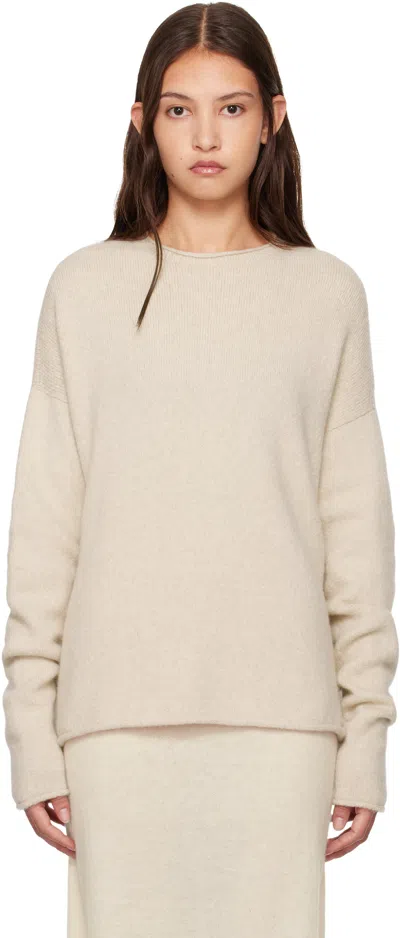Lauren Manoogian Beige Soft Sweater In A07 Alabaster