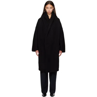 Lauren Manoogian Black Capote Coat In Black B01