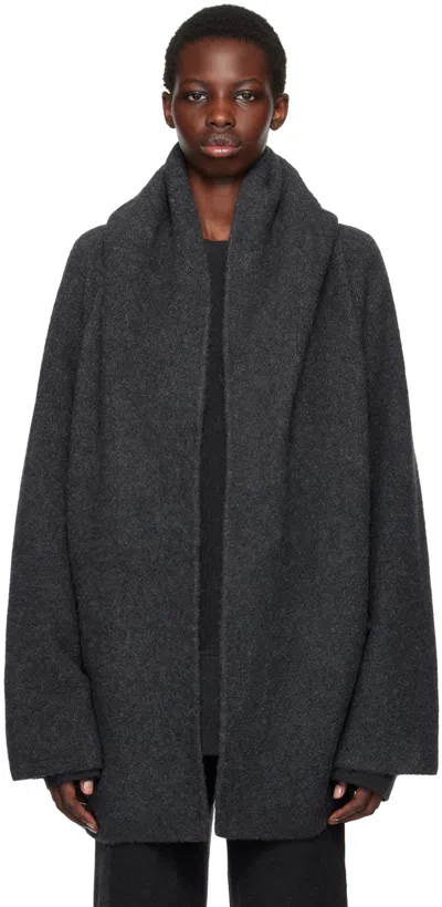 Lauren Manoogian Black Double Face Coat In I01 Ink