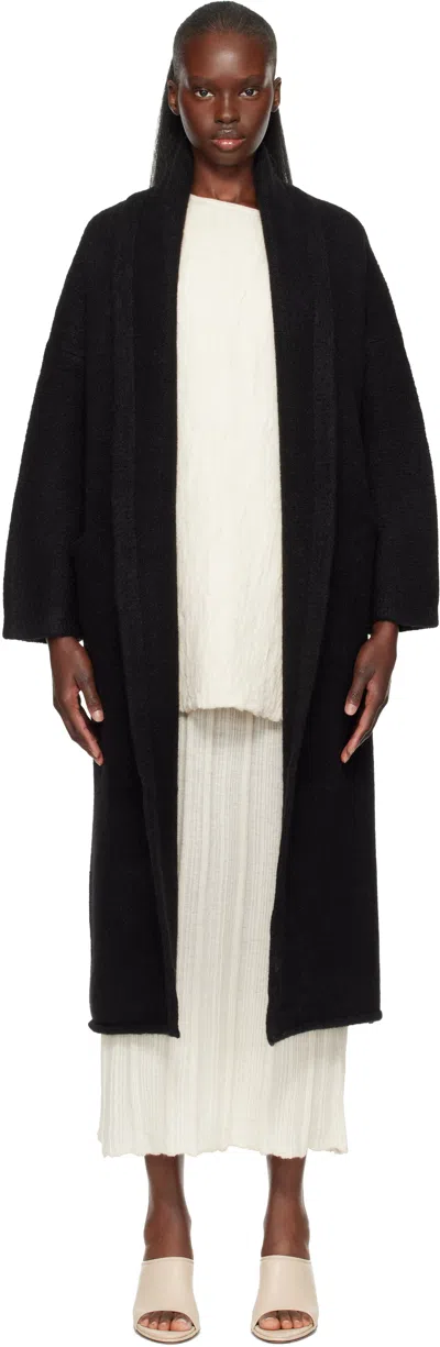 Lauren Manoogian Black Long Shawl Cardigan