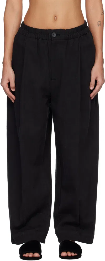 Lauren Manoogian Black Matte Trousers