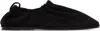Lauren Manoogian Black Suede Banded Ballerina Flats In B01 Black