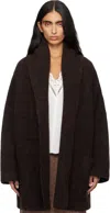 Lauren Manoogian Brown Double Face Coat In Burgundy