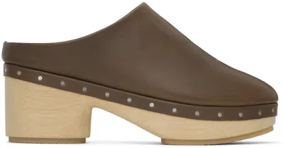 Lauren Manoogian Brown Studio Clogs In B04 Brown