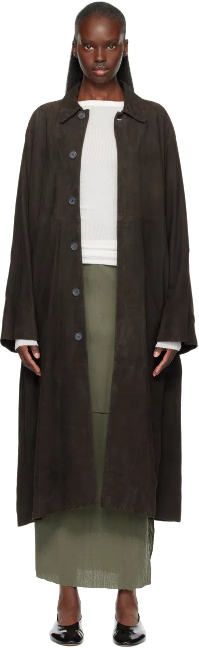 Lauren Manoogian Brown Suede Car Coat