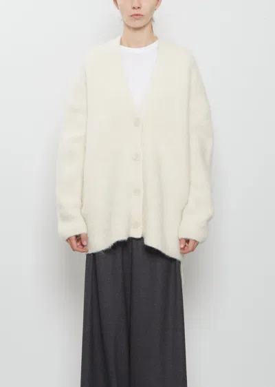 Lauren Manoogian Brushed Cardigan In Raw White