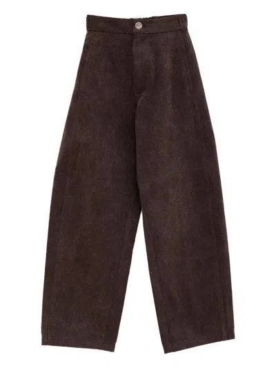 Lauren Manoogian Buttoned Trousers In Purple
