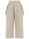 Lauren Manoogian Cotton And Linen Jumper Pants In Neutrals