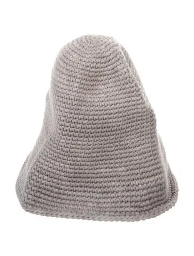 Pre-owned Lauren Manoogian Cotton Knit Bucket Hat In Gray