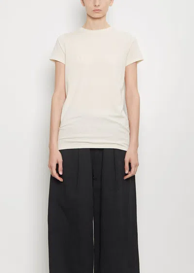 Lauren Manoogian Cotton Linen Bias Baby Tee In Brown