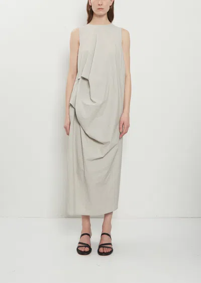 Lauren Manoogian Cotton Ripstop Tunic Midi Dress In Gray