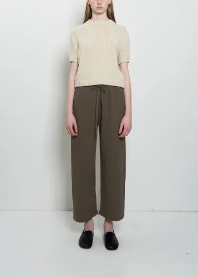 Lauren Manoogian Crepe Cotton Linen Capri Pants In Green
