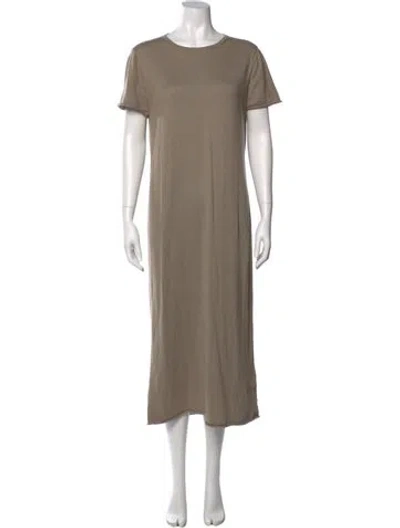 Pre-owned Lauren Manoogian Crew Neck Long Dress In Neutral