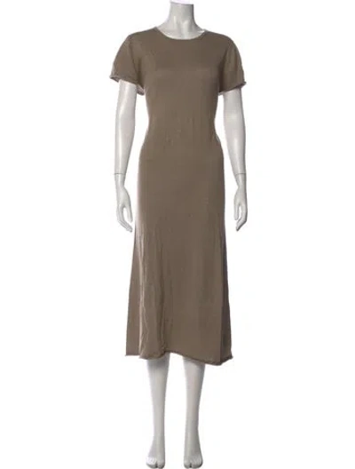 Pre-owned Lauren Manoogian Crew Neck Long Dress In Neutral