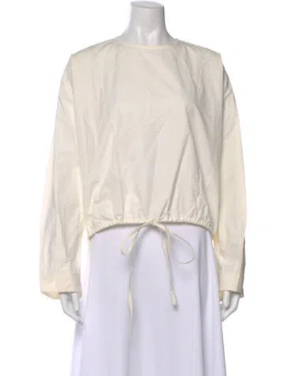 Pre-owned Lauren Manoogian Crew Neck Long Sleeve Top In Neutral