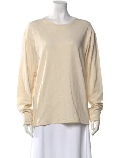 Pre-owned Lauren Manoogian Crew Neck Long Sleeve T-shirt W/ Tags In Neutral