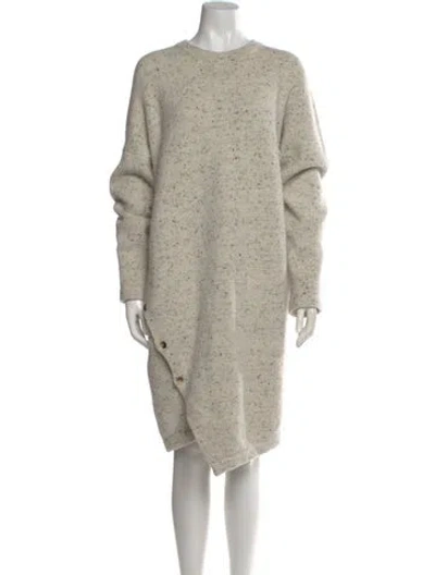 Pre-owned Lauren Manoogian Crew Neck Midi Length Dress In Neutral