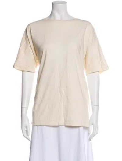 Pre-owned Lauren Manoogian Crew Neck Short Sleeve T-shirt In Neutral