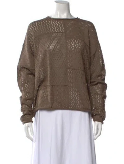 Pre-owned Lauren Manoogian Crew Neck Sweater In Brown