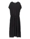 Lauren Manoogian Drawstring-waist Midi Dress In Black