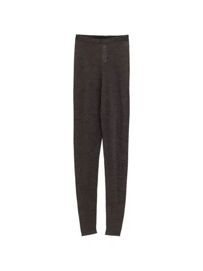 Lauren Manoogian Elasticated-waistband Leggings In Brown