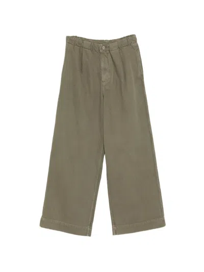 Lauren Manoogian Elasticated-waist Wide-leg Trousers In Green