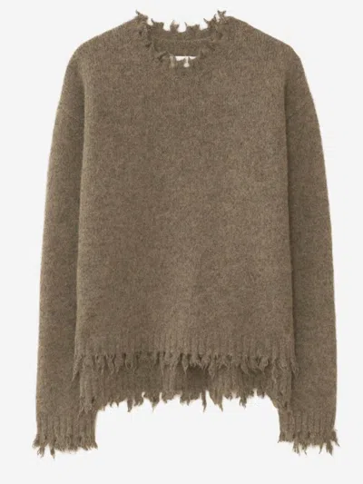 Lauren Manoogian Fray Alpaca Blend Sweater In Brown