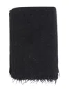 Lauren Manoogian Fringed Rectangular Scarf In Black