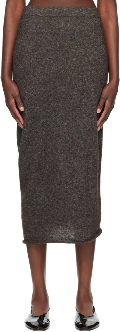 Lauren Manoogian Gray Askew Midi Skirt In Multi