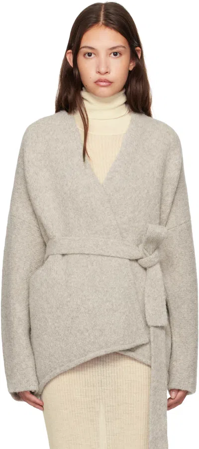 Lauren Manoogian Gray Coto Cardigan In P01 Pebble