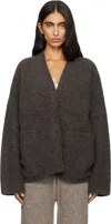 Lauren Manoogian Gray Double Face Cardigan In Gray