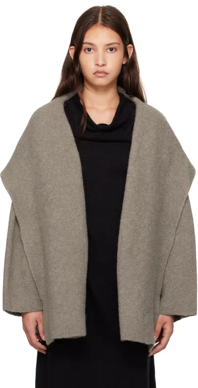 Lauren Manoogian Gray Double Face Coat In C13 Concrete
