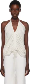 Lauren Manoogian Gray Drape Halter Top