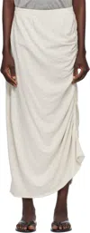 Lauren Manoogian Gray Drape Maxi Skirt