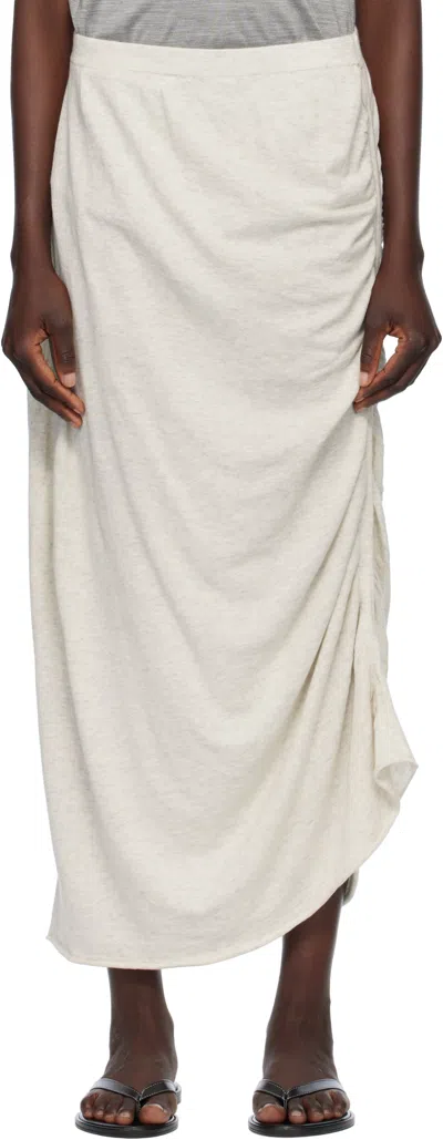 Lauren Manoogian Gray Drape Maxi Skirt