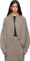 Lauren Manoogian Gray Knot Cardigan In Brown