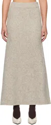 Lauren Manoogian Gray Loft Maxi Skirt In P01 Pebble