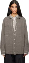 Lauren Manoogian Gray Stitch Big Shirt In Gray