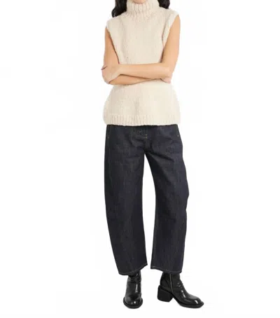 Lauren Manoogian Handknit Peplum Shell Vest In Alabaster In Neutral