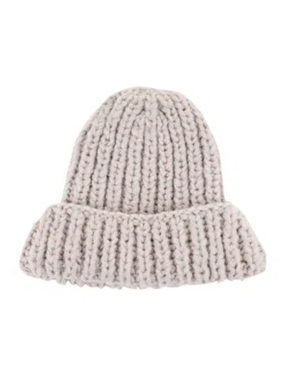 Pre-owned Lauren Manoogian Handknit Rib Hat In Lavender In Neutrals