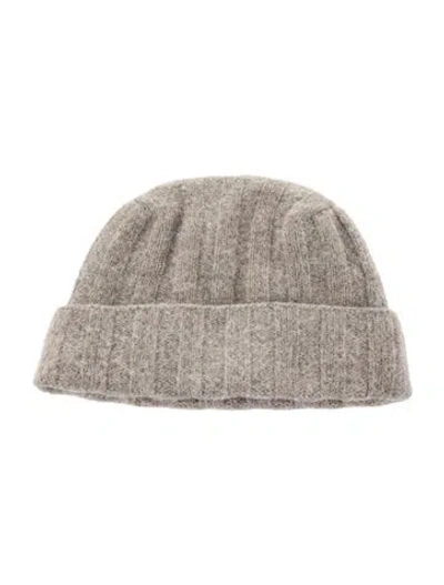 Pre-owned Lauren Manoogian Knitted Wool Beanie In Gray