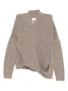 Lauren Manoogian Knot-detail Jumper In Gray