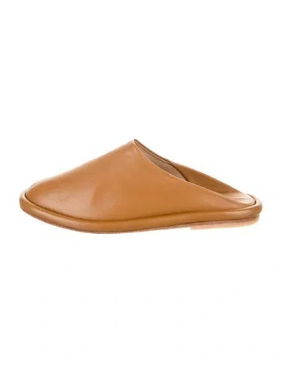 Pre-owned Lauren Manoogian Leather Mules In Brown
